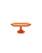 Boleira Pérola Oval Plástico Papaya Decoração - Imagem 1