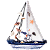 Barco De Madeira Detalhe Rede Pequeno Festas Marinheiro - Imagem 1
