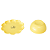 Boleira Flor Com Pé  Pequeno Amarelo Butter Só Boleiras Decorativo - Imagem 3