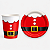 KIT PAPAI NOEL 8 COPOS E  8 PRATOS - Imagem 3