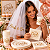 KIT TEAM BRIDE DOURADO 8 COPOS 8 PRATOS,  20 GUARDANAPOS E VEU DE NOIVA - Imagem 3