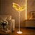Borboleta LED Bivolt Dourada 60cm com Fonte Redonda Decorativa - Imagem 1