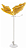 Borboleta Led Bivolt Det Dourado 80 Cm Com Fonte Redonda Não Movimenta Enfeite - Imagem 3