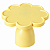 Boleira Flower Só Boleiras Grande 23x18,5 Fosco Amarelo Butter Festas - Imagem 2