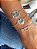 Pulseira Prata Branca Dois Corações Vasados - Prata 925 - Imagem 2