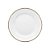 Prato Sobremesa Porcelana Borda Dourada Bonechina - Imagem 1