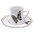Conjunto 6 Xícaras de Café Com Pires Borboleta borda dourada 70ml - Imagem 1