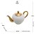 Bule Para Chá Porcelana Dubai Borda Dourada 1 Litro - Imagem 5