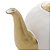 Bule Para Chá Porcelana Dubai Borda Dourada 1 Litro - Imagem 2