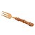 Conjunto 4 Garfos De Sobremesa Com Cabo Em Bambu Tulum Dourado 16cm - Imagem 2
