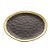 Prato Raso Preto E Dourado Dubai 25cm - Imagem 1