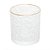 Copo De Whisky Martelado Com Borda Dourada Cristal  Petra 340ml - Imagem 1