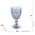 Conjunto 6 Tacas Água Vidro Diamond Azul Metalizado 325ml - Imagem 3