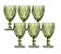 Conjunto 6 Taças Cristal Diamond Verde 325ml - Imagem 1