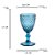 Conjunto 6 Taças Bico de Abacaxi Azul 325ml - Imagem 3