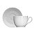 Xícara De Café Com Pires Diamante Branco 75Ml - Imagem 1