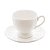 Xícara De Chá Pires Porcelana New Bone Butterfly Flower Branco 200ml - Imagem 1