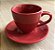 Xicara de Café com Pires Vermelho 80ml - Imagem 1