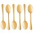 Conjunto 6 Colheres de Mesa Positano Dourado 18Cm - Imagem 1