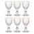 Conjunto 6 Taças De Vidro Com Borda Dourada Bico De Jaca 255 ml - Imagem 1