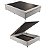 Base Bau Casal 138x188x40 Corino Branco - Imagem 1