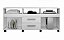 RACK NITEROI – P/ TV ATÉ 60″ – BORSARI – BRANCO - Imagem 1