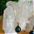 Conjunto Colar e Brinco Esmeralda Facetada com Detalhe em Ródio Branco - Folheado a Ouro - Imagem 4