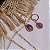 Conjunto Brinco Argola e Colar Ametista - Folheado a Ouro - Imagem 5