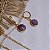 Conjunto Brinco Argola e Colar Ametista - Folheado a Ouro - Imagem 3