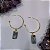 Brinco Argola Cristais Brutos - Folheado a Ouro - Imagem 3