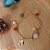 Pulseira Cristais Conta 10mm com Pingente - Folheado a Ouro - Imagem 4
