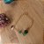 Pulseira Cristais Conta 10mm com Pingente - Folheado a Ouro - Imagem 3