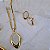 Conjunto Colar e Brinco Fragmentos - Folheado a Ouro - Imagem 3