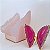 Borboleta Ágata Pink - Borda Dourada - Coleção Asas - Imagem 1