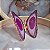 Borboleta Ágata Pink - Borda Dourada - Coleção Asas - Imagem 2