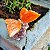 Borboleta Calcita Laranja Base Ametista - Imagem 1