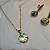 Conjunto Colar e Brinco Abalone - Folheado a Ouro - Imagem 3