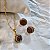 Conjunto Brinco e Colar Geodo - Folheado a Ouro - Imagem 3