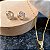 Conjunto Brinco e Colar  Opalina  - Folheado a Ouro - Imagem 3