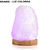 Luminária Quartzo Rosa Led Colorido - Base de Madeira - Imagem 1