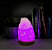 Luminária Quartzo Rosa Led Colorido - Base de Madeira - Imagem 3