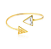 Bracelete Triangular - Folheado a Ouro - Imagem 6
