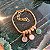 Pulseira Berloque Quartzo Rosa / Madrepérola / Quartzo Verde - Folheado a Ouro - Imagem 1