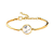 Pulseira Bracelete Chapa Cristal - Folheado a Ouro - Imagem 8