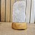 Luminária Quartzo Branco  - Base Clara - Bivolt - 16cm - Imagem 1