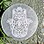 Placa de Selenita Redonda Mão de Hamsa - Imagem 1
