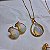 Conjunto Colar e Brinco Gota Elo - Folheado a Ouro - Imagem 4