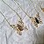 Colar Facetado Borboleta - Folheado a Ouro - Imagem 1