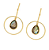 Brinco Longo Facetado Conchas - Folheado a Ouro - Imagem 2