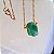 Colar Quartzo Verde Facetado - Folheado a Ouro - Imagem 1